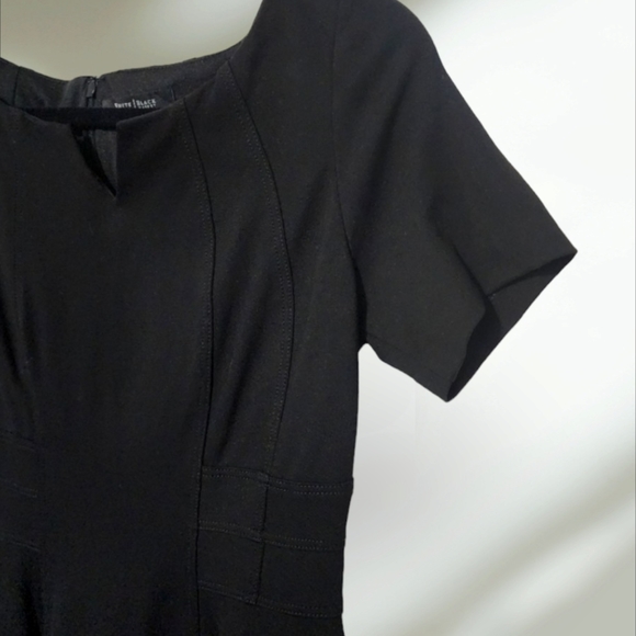 WhiteHouse BlackMarket Classic Black Concert Recita Black Fit&Flare Dress Size 6 - Picture 3 of 5